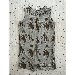 V2 - Kate Quinn Organic Shorts Romper With Cowboy Print